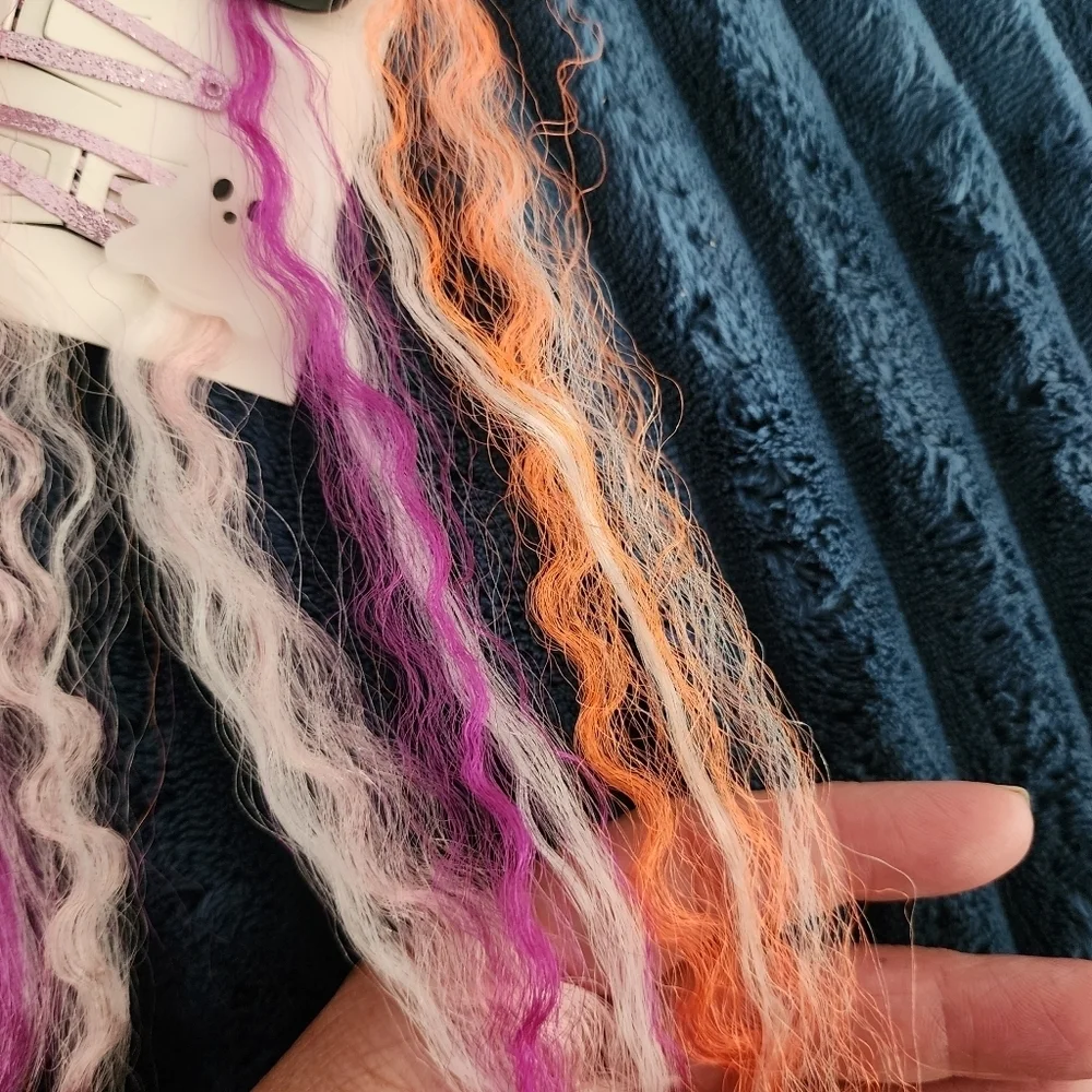 NWT Cat & Jack Halloween Glow-in-the-Dark Hair Clips 6 Pack Colorful Extentions